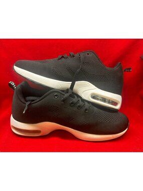 Womens Walking Running Sports Shoes Sz 41 EUR 9.5 US Black & White Cushion Heel